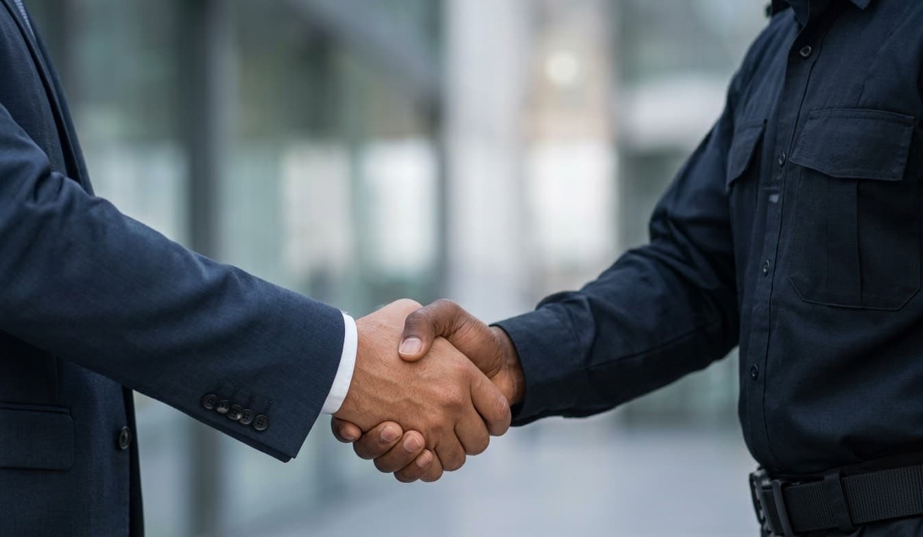Business professionals meeting in a corporate environment